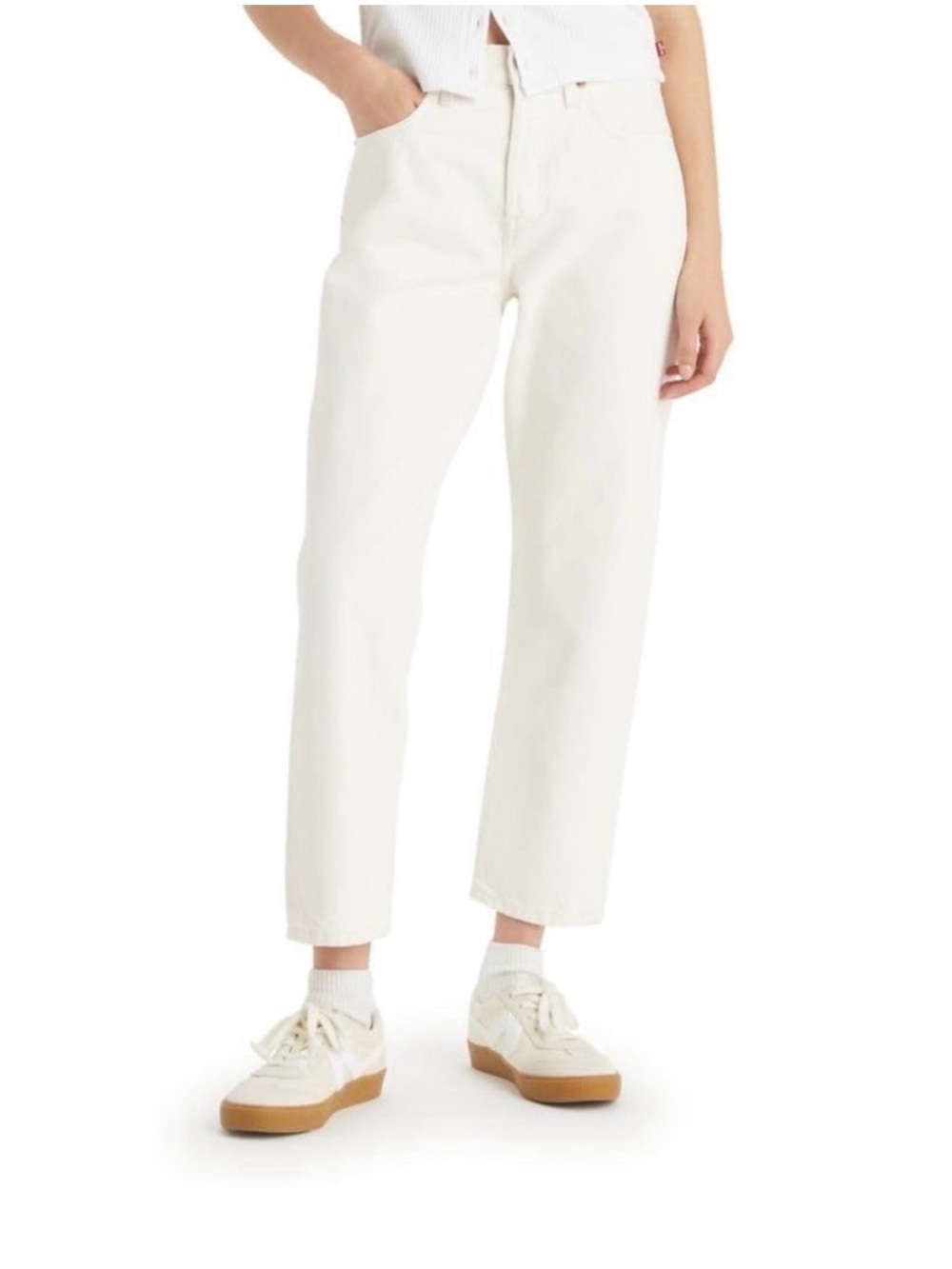 Levi's Women’s Straight Leg Jeans in Off-White
